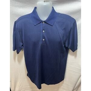 CUTTER‎ & BUCK DRYTEC Men's Med Blue Polo Polyester